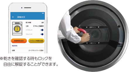 Smart Laundryによるドアロック